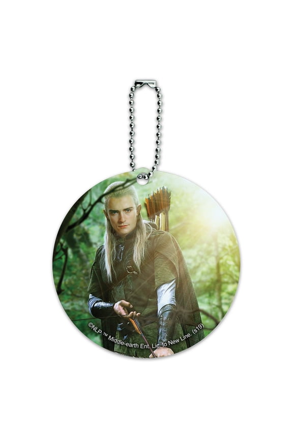 The Lord of the Rings Legolas Character Round Luggage ID Tag Card Suitcase Carry-On