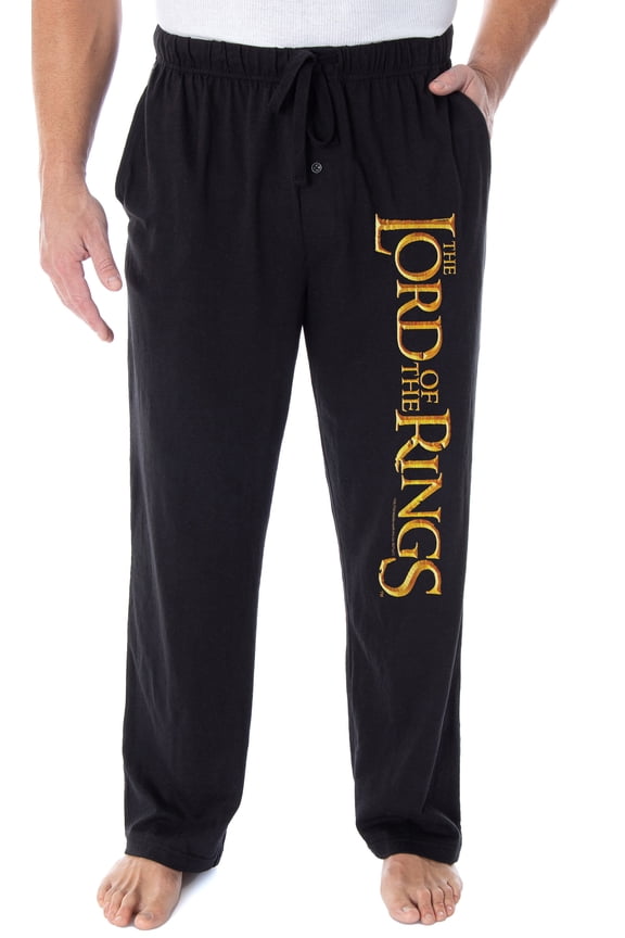 The Lord of the Rings Men's Film Logo Sleepwear Lounge Bottoms Pajama Pants