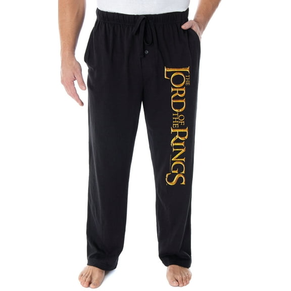 The Lord of the Rings Men's Film Logo Sleepwear Lounge Bottoms Pajama Pants