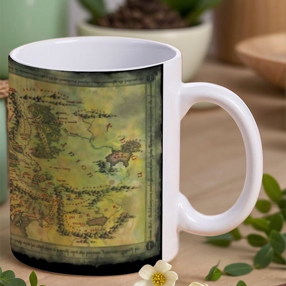 The Lord of the Rings Moria Mug Shot Background Earth Middle,11 oz Funny Coffee Mug Teen,Gifts for Men and Women,Each,Besetuui
