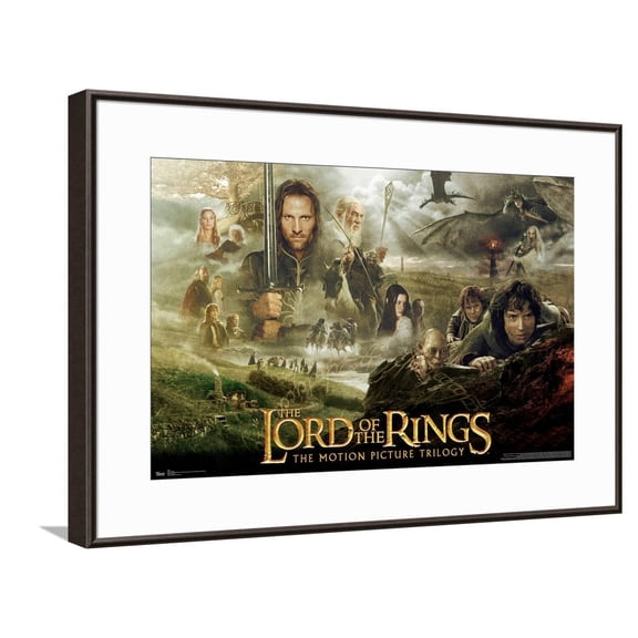 The Lord of the Rings: The Motion Picture Trilogy Canvas Wall Poster, 14.725" x 22.375"