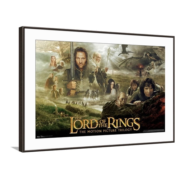 The Lord of the Rings: The Motion Picture Trilogy Canvas Wall Poster, 22.375" x 34"