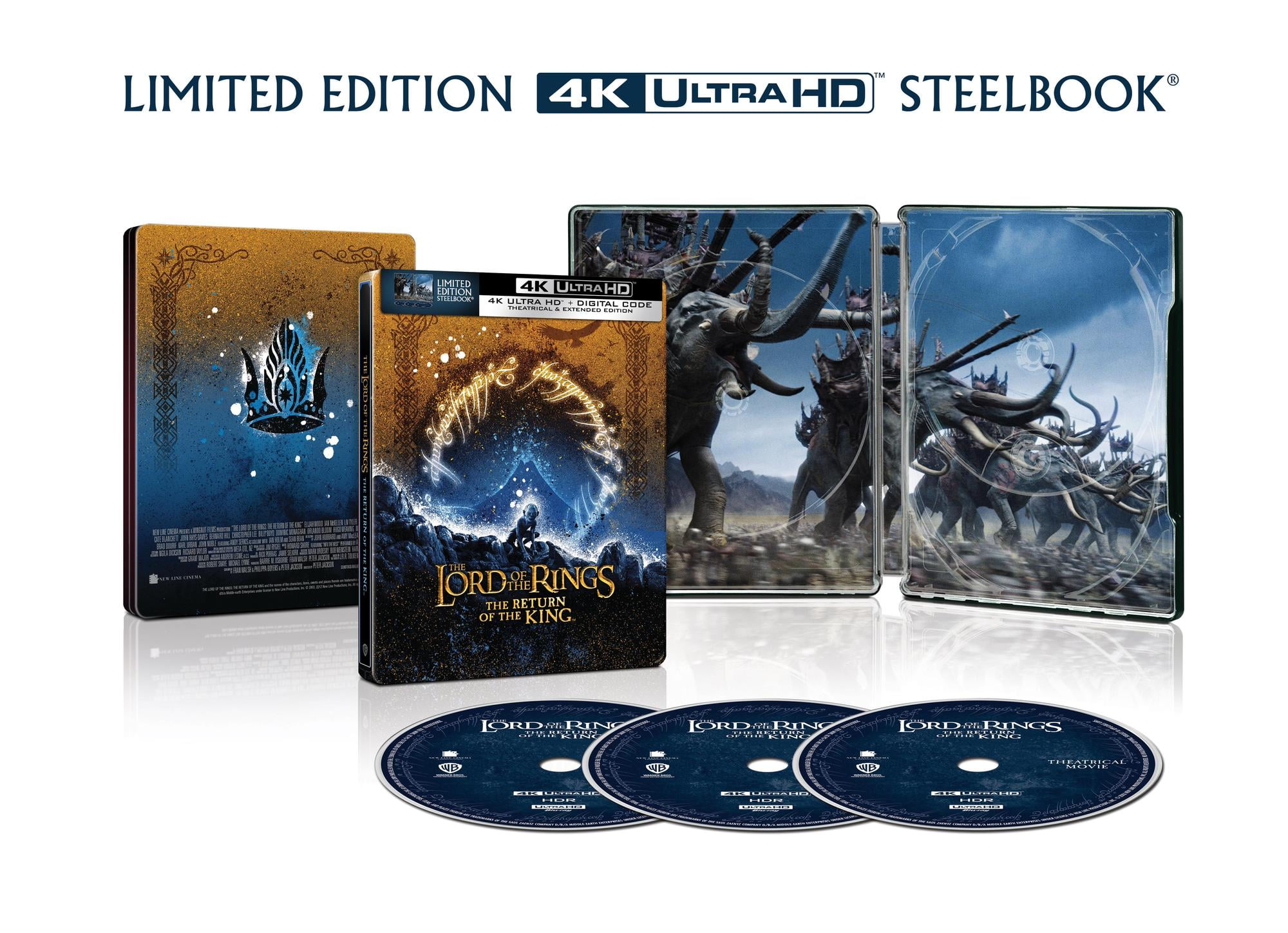 The Lord of the Rings: The Return of the King (Extended & Theatrical) (Steelbook) (4K Ultra HD + Digital Copy), Action, New Line Cinema