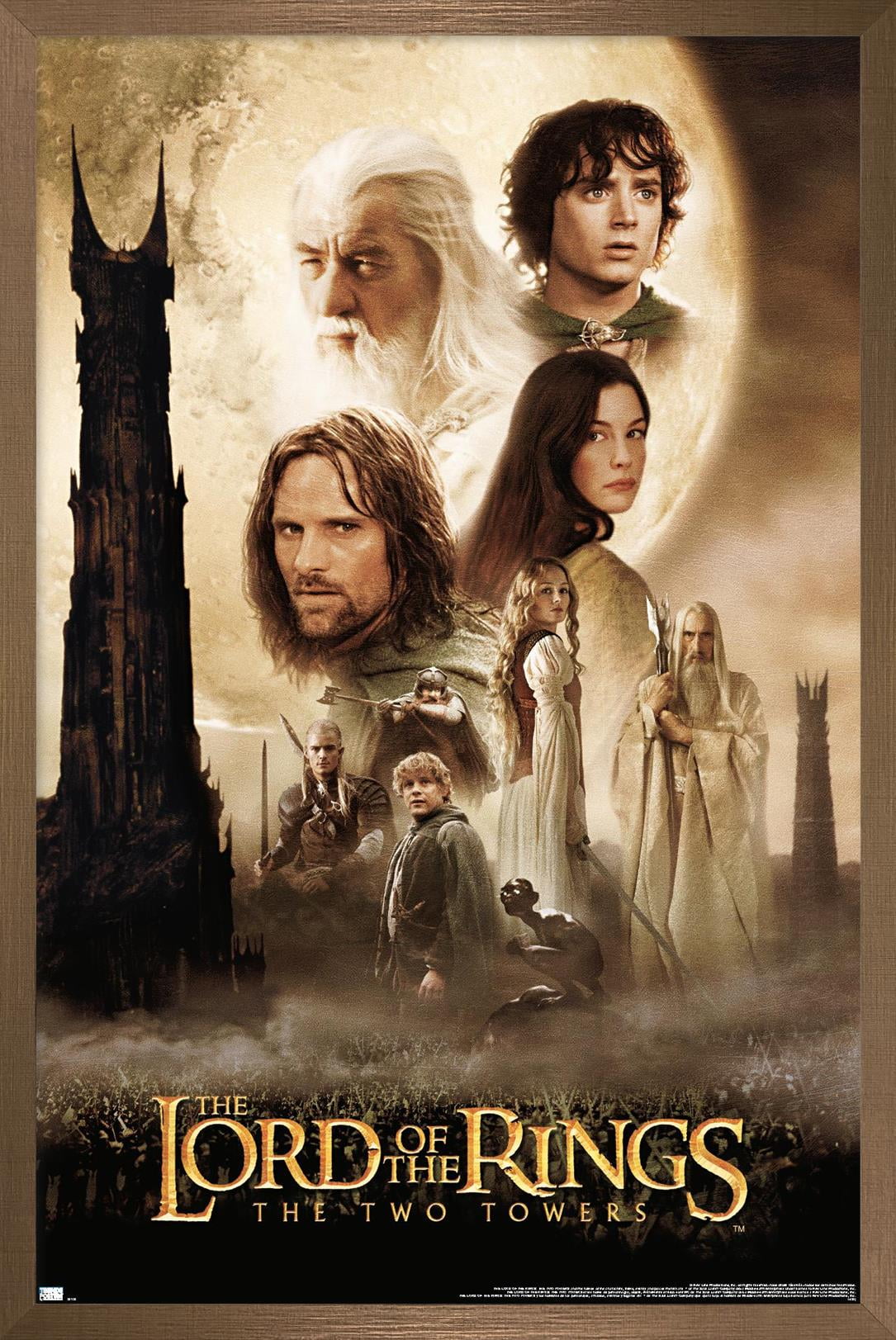 The Lord of the Rings: The Two Towers - One Sheet Wall Poster, 14.725" x 22.375" Framed