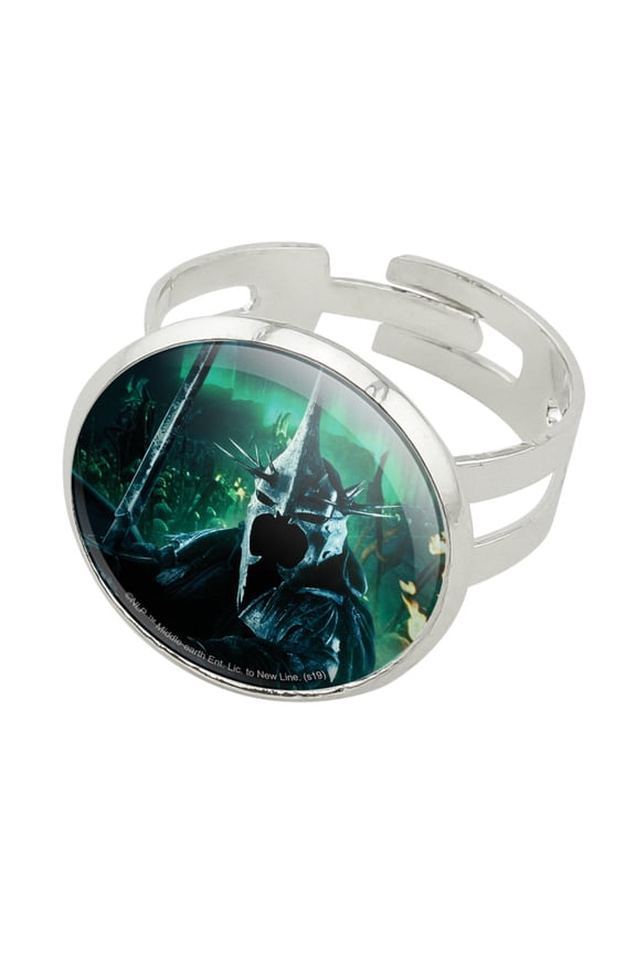 The Lord of the Rings Witch King of Angmar Character Silver Plated Adjustable Novelty Ring