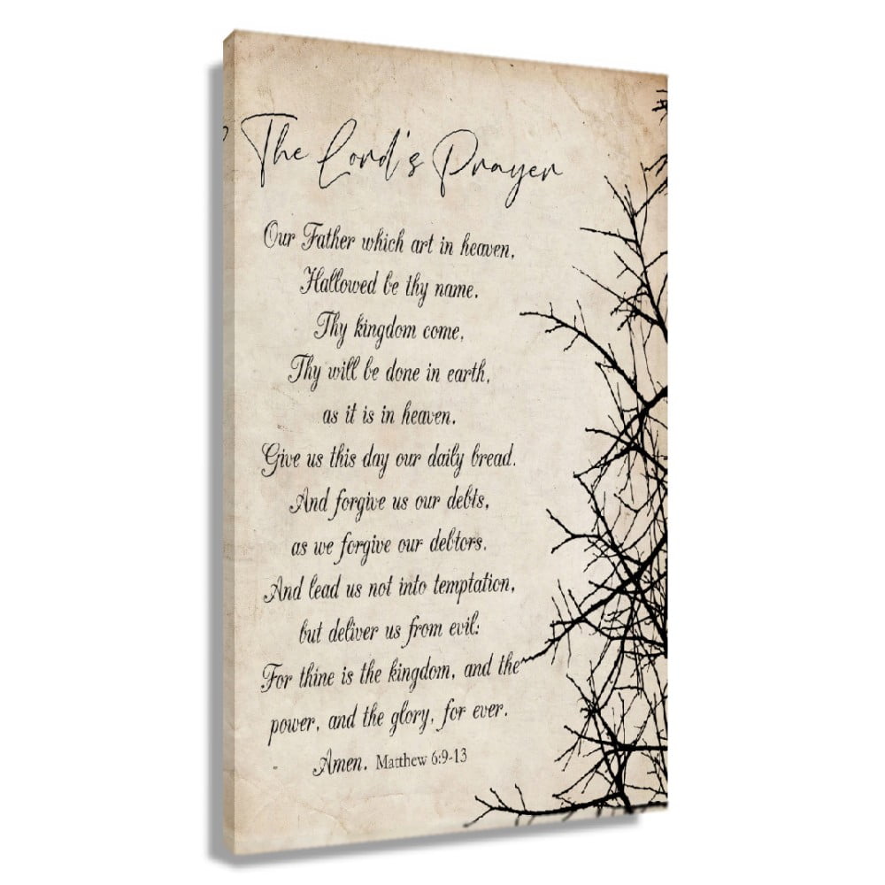 The Lord’s Prayer Classic Wall Art, Canvas Painting for Prayer Room ...