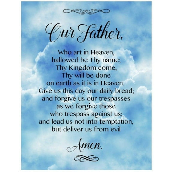 36" X 44" Panel The Lords Prayer Spiritual Faith Cotton Fabric Panel D750.32