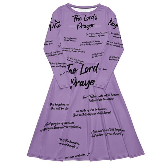 The Lord's Prayer I Premium Long Sleeve Midi Dress