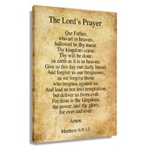 The Lord's Prayer Matthew 6 9-13 Bible Quote Wall Art Scripture Posters Canvas Artwork Vertical Pictures Print for Bathroom Artwork for Hallway