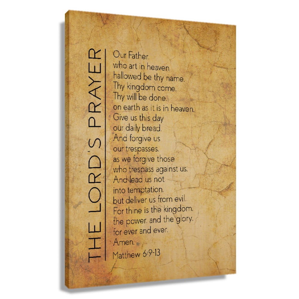 The Lord's Prayer Matthew 6 9-13 Bible Scripture Wall Art Bible Poster ...