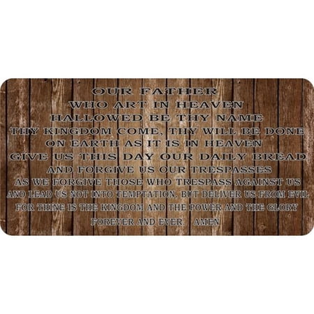 The Lord's Prayer Photo License Plate