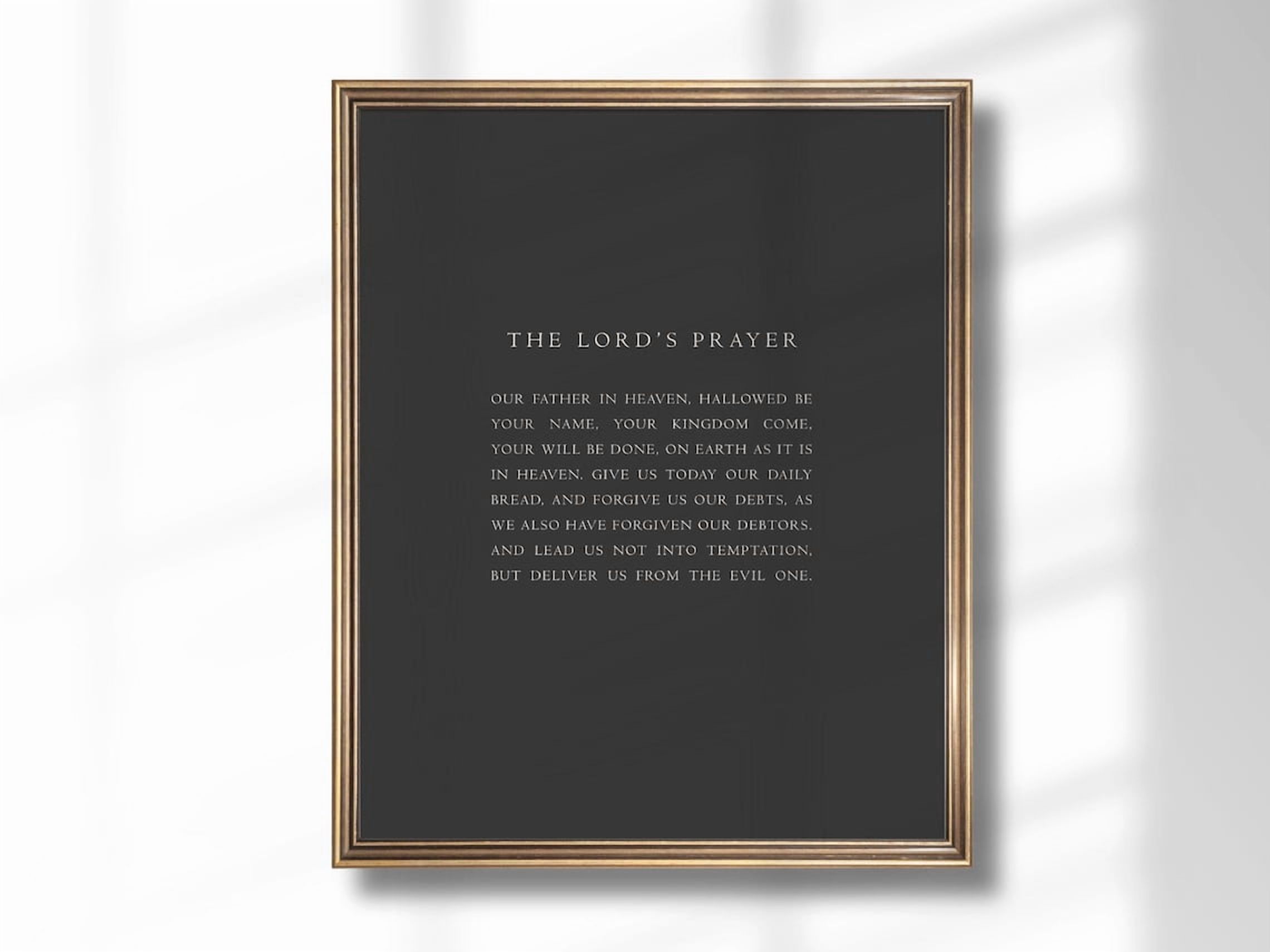 The Lord’s Prayer Poster Modern Minimalist Scripture Wall Art for ...