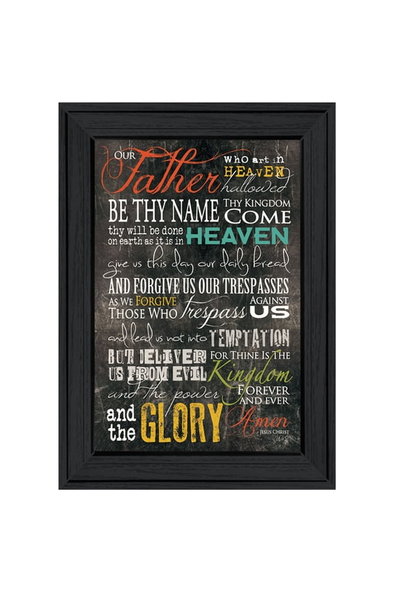 TrendyDecor4U The Lords Prayer By Marla Rae Framed Print MA302B-405