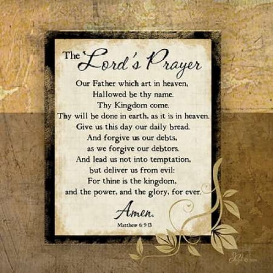 The Lords Prayer Canvas Art - Jennifer Pugh (24 x 24)