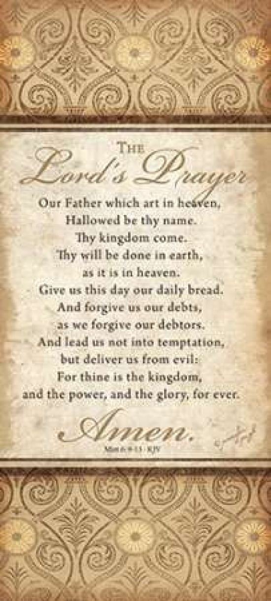 The Lords Prayer Canvas Art - Jennifer Pugh (24 x 48)