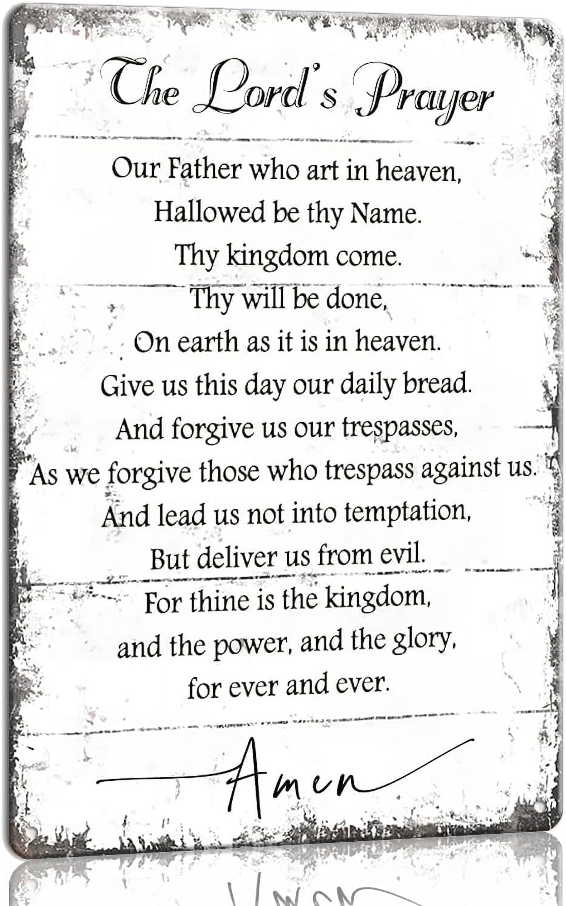 Custom Carved Wooden Sign - Lord's Prayer, Our Father Who Art In Heaven