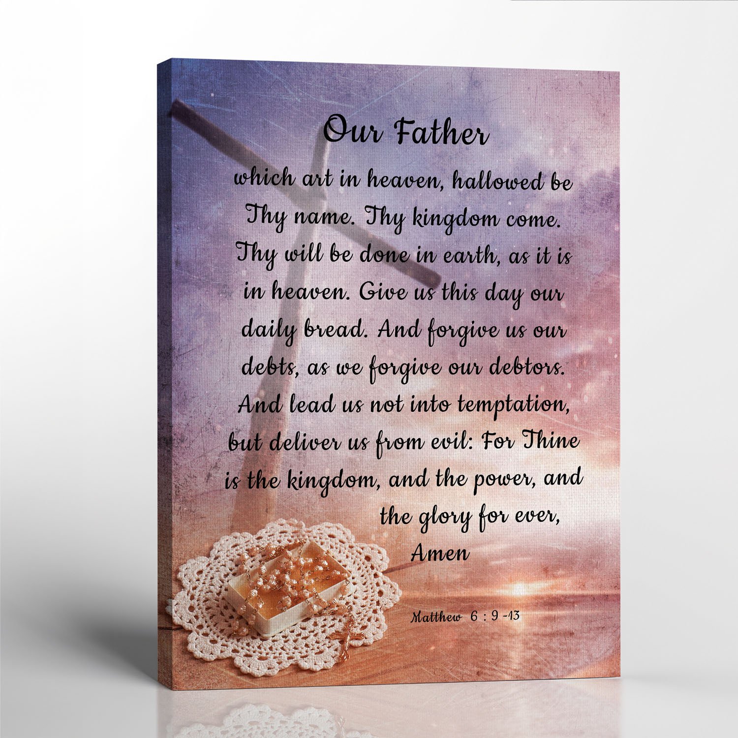 The Lords Prayer Wall Decor Canvas Print, Prayer Wall Art, Our Father ...