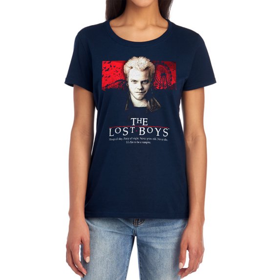 The Lost Boys Be One of Us Women's T Shirt, Navy, 2X-Large