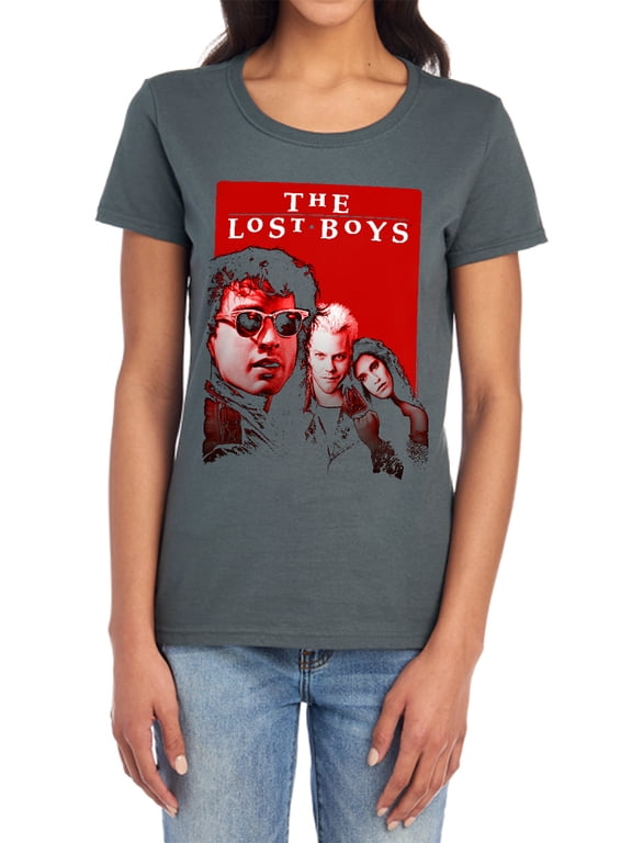 The Lost Boys Michael David Star Women's T Shirt, Charcoal, Large