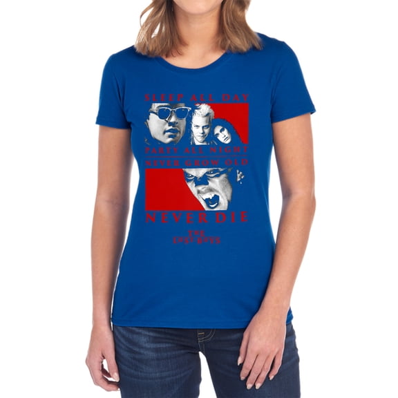 The Lost Boys Never Die Women's T Shirt, Royal, Large