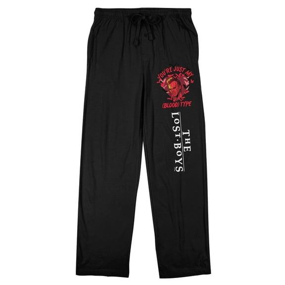 The Lost Boys Valentine's Men's Black Sleep Pants-Medium
