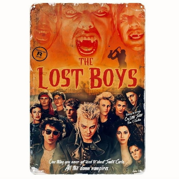 The Lost Boys" Vintage Metal Tin Sign - 8"X12" | Perfect For Home, Bar, Garage Decor & Gifts