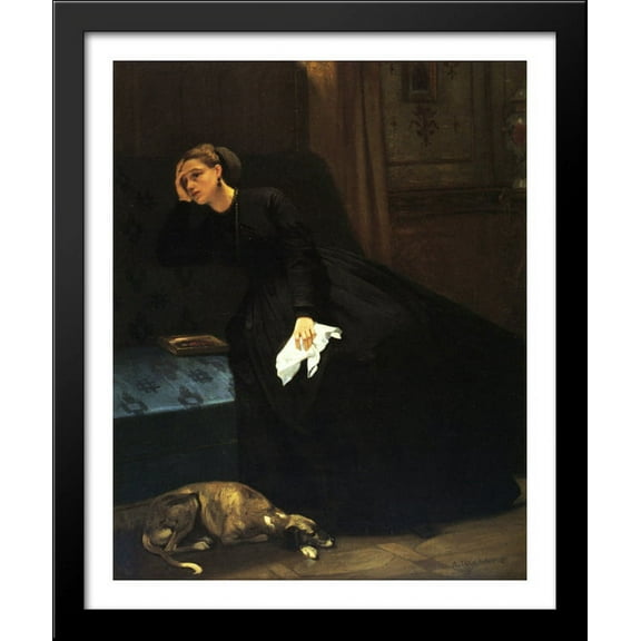 The Lost Love 28x34 Large Black Wood Framed Print Art by Auguste Toulmouche