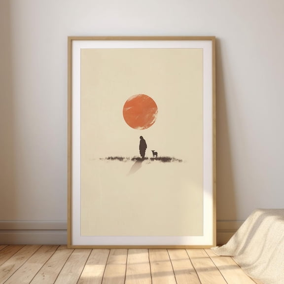 The Lost Sheep, Minimalist Watercolor Style Christian Art, Inspirational Bible UNFRAMED PAPER POSTER, Home Decor, Vintage Gift, Living Room Dercor