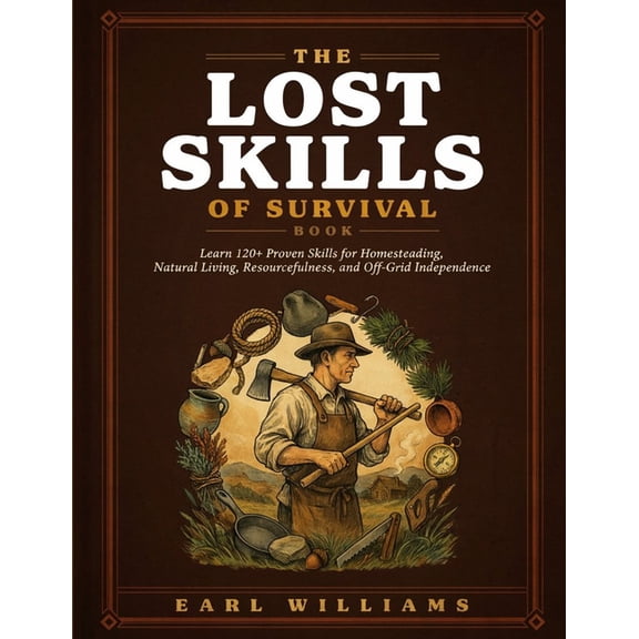 The Lost Skills Of Survival Book: Learn 120+ Proven Skills for Homesteading, Natural Living, Resourcefulness, and Off-Gr, (Paperback)