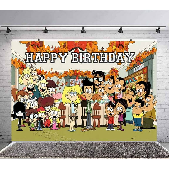 The Loud House Backdrop Banner Party Supplies Poster Movie Theme Background for Photography Kids Birthday Decorations