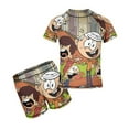 thumbnail image 1 of The Loud House Boys 2-Piece Swimsuit Set, Short Sleeve Rash Guard & Swim Trunks, 1 of 7