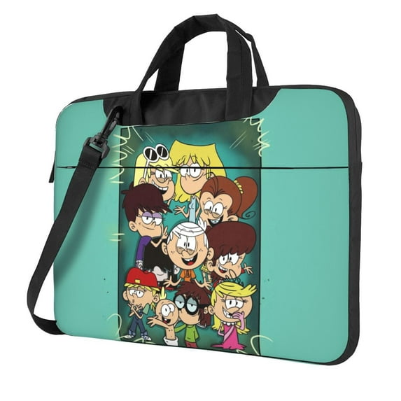 The Loud House Laptop Carrying Case 14 Inch Laptop Bag Computer Protective Case Shoulder Strap Carrying Briefcase Messenger Bag