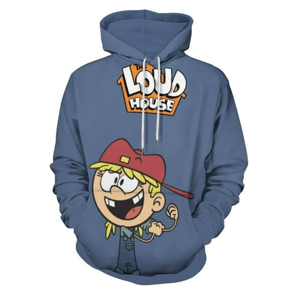 The Loud House Sweatshirts Casual Pullover Hoodie Jacket Unisex Hooded Activewear 3D Printed Long Sleeve Sweater with Pocket 3XL