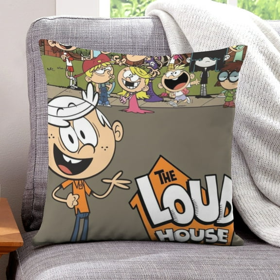 The Loud House Throw Pillow Covers** Satin-Finish Silk Pillowcases  Spa-Quality Comfort for Bed/Couch/Patio, 18"18" (45x45CM)