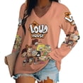 thumbnail image 1 of The Loud House Womens T Shirts V Neck Long Sleeve Tops Causal Loose Summer T-Shirts XL, 1 of 7