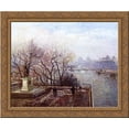 thumbnail image 1 of The Louvre, Morning, Mist 24x20 Gold Ornate Wood Framed Canvas Art by Pissarro, Camille, 1 of 2