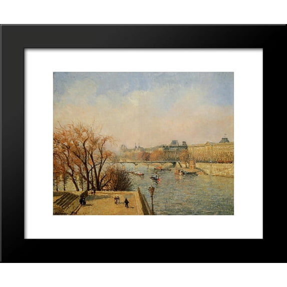 The Louvre, Morning, Sun 20x24 Framed Art Print by Pissarro, Camille