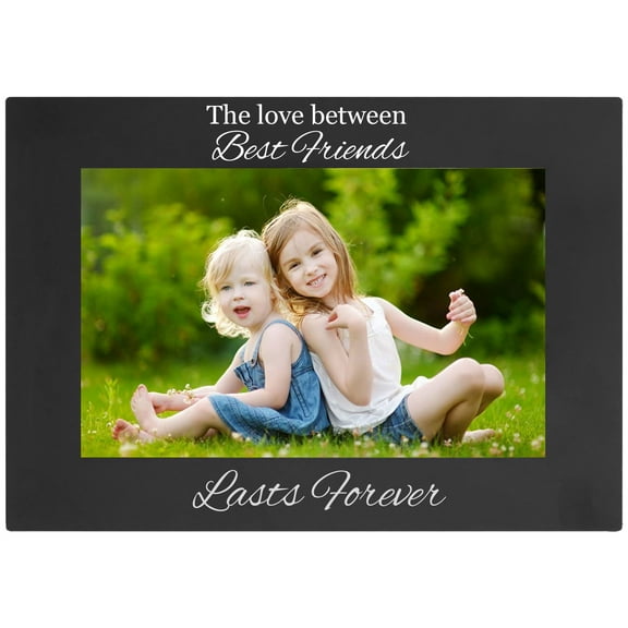 The Love Between Best Friends Engraved Anodized Aluminum Hanging/Tabletop Personlized Group Family Photo Picture Frame