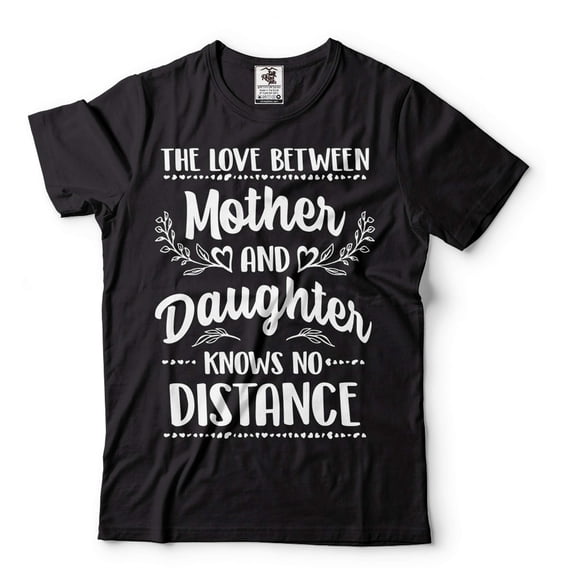 The Love Between Mother And Daughter Shirt Mother's Day Mother Shirt Mom And Daughter Shirt (Medium Black)