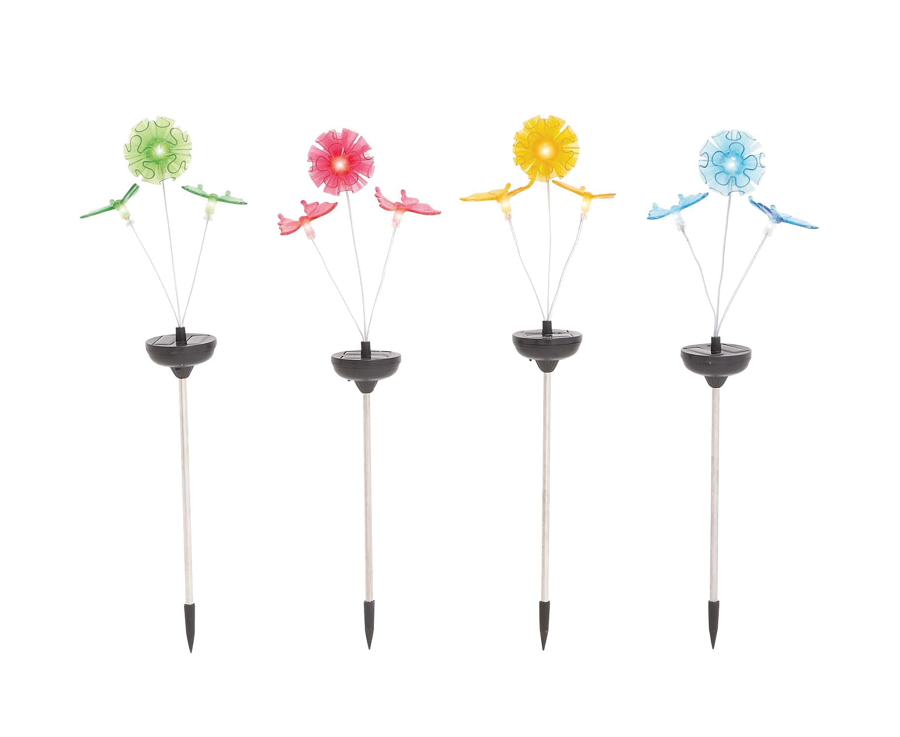 The Lovely Metal Solar Garden Stake 4 Assorted