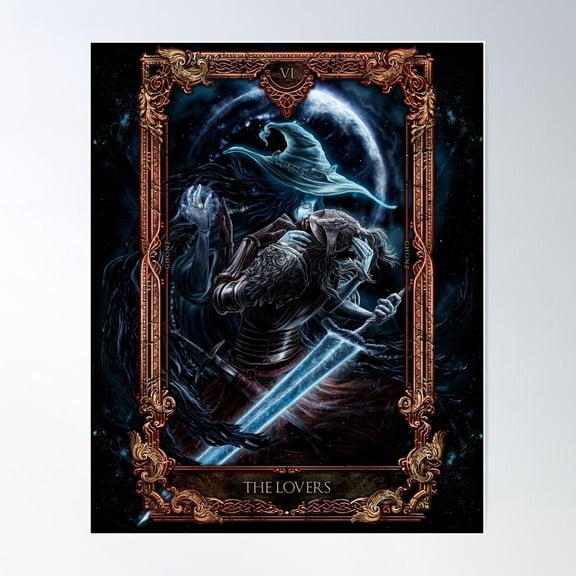 The Lovers Vi: Ranni & Tarnished Poster Wall Art, Modern Wall Decor For Living Room Bedroom, 8x12 UNFRAMED