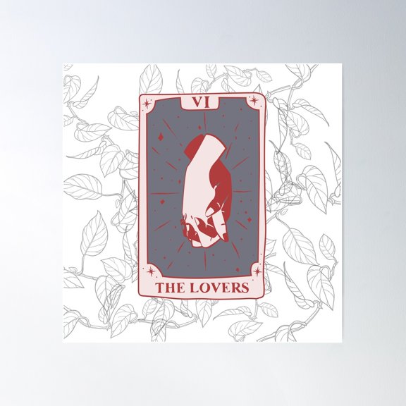 The Lovers With Vines Poster Wall Art, Modern Wall Decor For Living Room Bedroom, 8x12 UNFRAMED