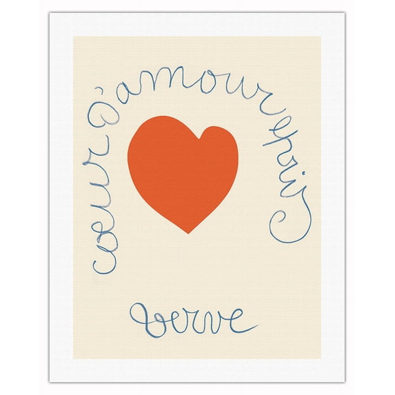 The Loving Heart of King René (Le Livre du Coeur D'Amour Épris du roi Rene) - From an Original Color Drawing by Henri Matisse c.1949 - Fine Art Rolled Canvas Print 20in x 26in