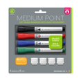 The Low Odor DryErase Markers with Erasers in Assorted Classic Colours