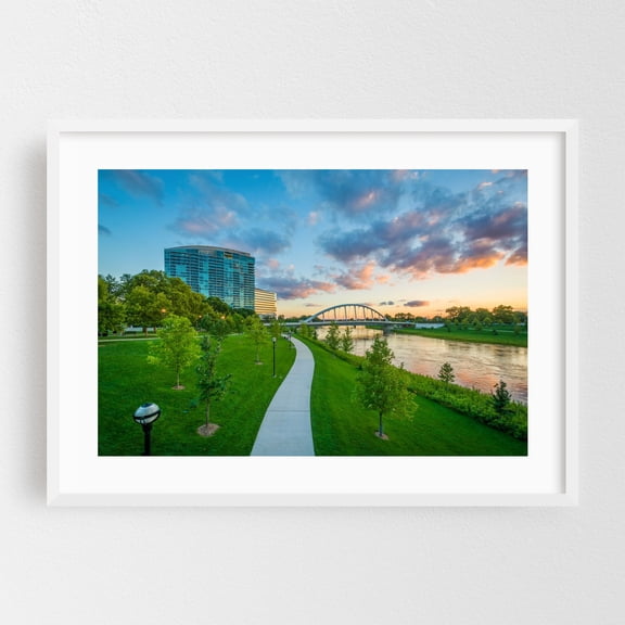 The Lower Scioto Greenway - Columbus Ohio Photography White Framed Wall Art Print 24 x 36 inches
