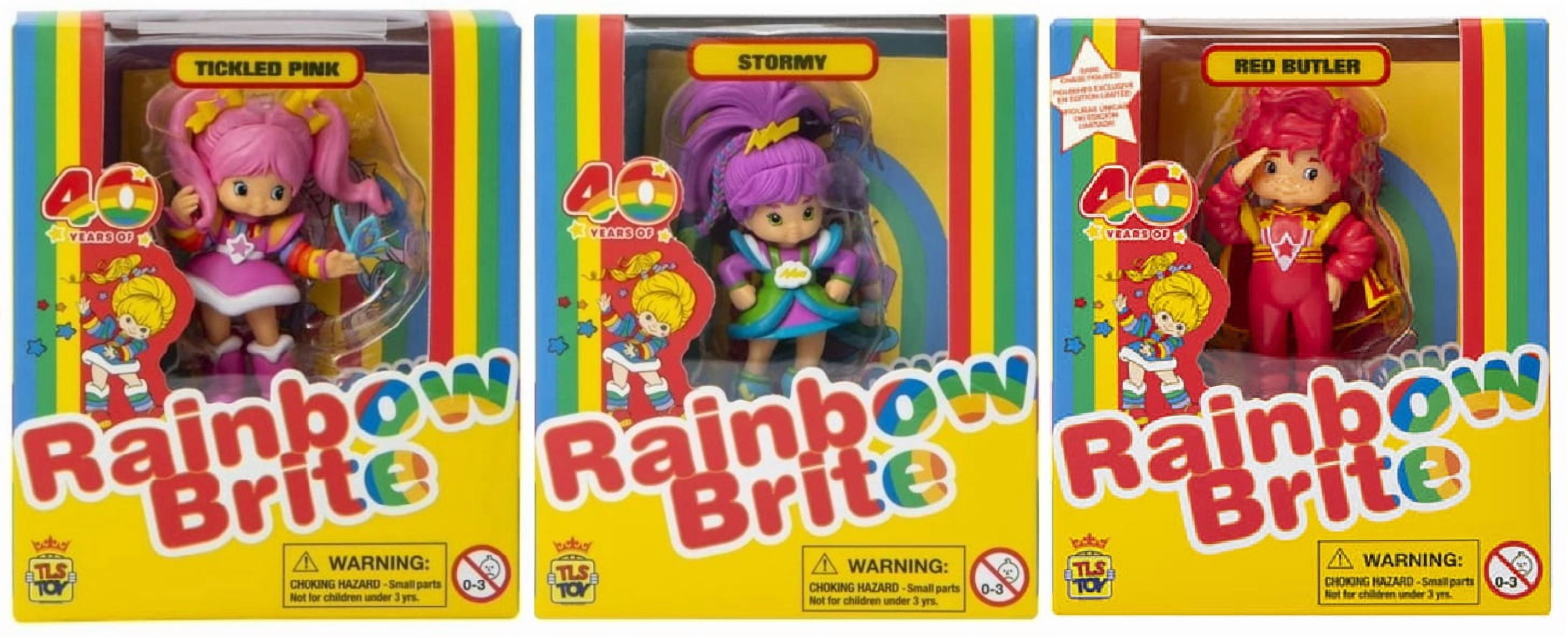 The Loyal Subjects - 40 Year Anniversary Rainbow Brite 3" Collectible Figure, Set of 3, Stormy, Red Butler and Tickled Pink