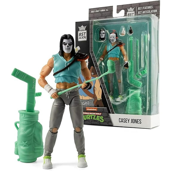 The Loyal Subjects BST AXN Teenage Mutant Ninja Turtles Casey Jones Skull Face 5" Action Figure with Accessories