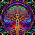 thumbnail image 1 of The Luminous Leaves - Psychedelic Tree Canvas Wall Art, 1 of 2