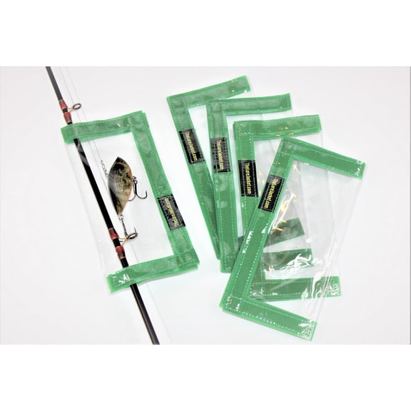 The Lure Jacket "Angler" 5-Pack - 5 Color Options 8"L x 8"W; Fishing Lure Wrap, Lure Cover