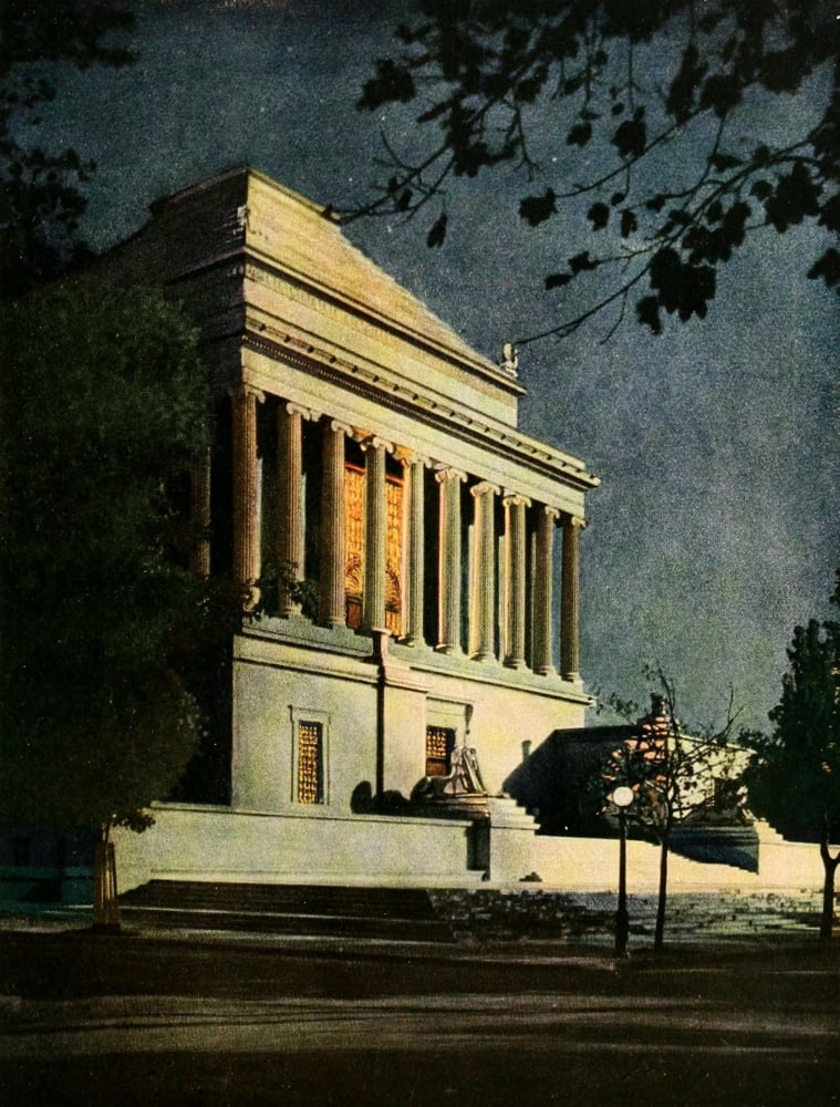 The Lure of Washington 1920 Scottish Rite Temple Canvas Art - Unknown (18 x 24)